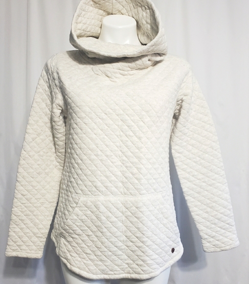 quilted cowl neck pullover